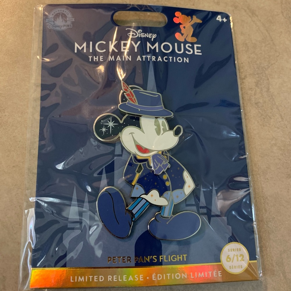 Disney Mickey Mouse Peter Pan Main Attraction Pin Limited Release Series 6/12